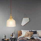 Rippled Colored Glass Vintage Pendant Light - Clowas